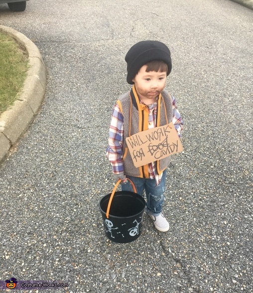 Hobo - Will Work for Candy Baby Costume - Photo 2/3