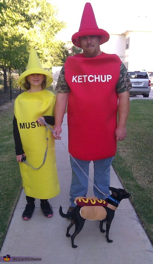 Hot Dog with Ketchup and Mustard Costume