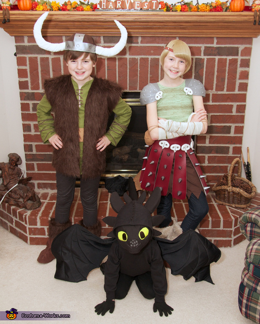 hiccup and astrid and toothless