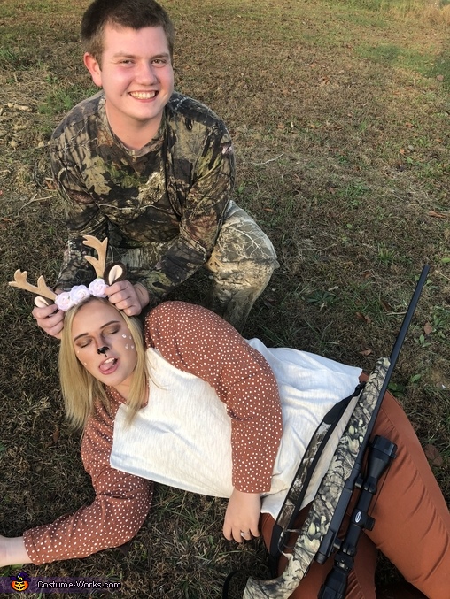 Hunter and a Deer Costume