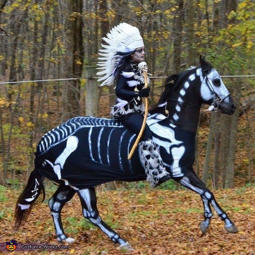 Indian Cheif & Horse Ghost Costume