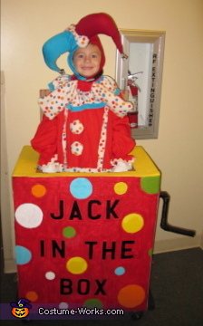 Jack in the Box Halloween Costume Head for Halloween Costume Kids