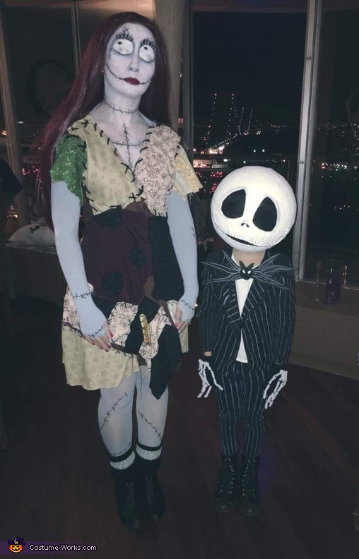 Jack Skellington and Sally Stitches Halloween Makeup