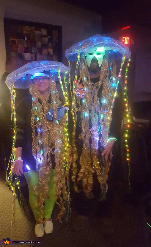 Get ready to shine this Halloween with a stunning bioluminescent jellyfish  costume!