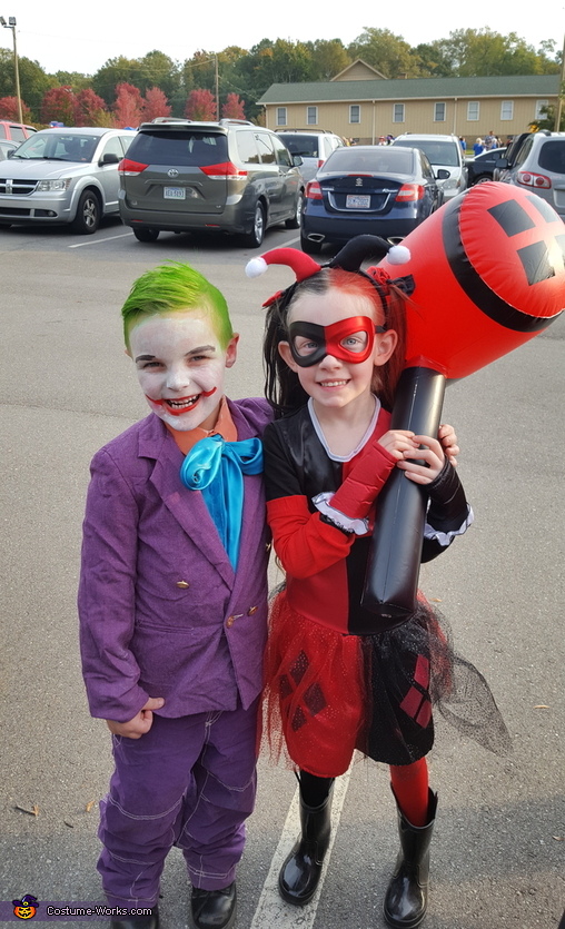 Joker And Harley Quinn Costume For Kids Diy Costumes Under 35 - Diy Harley Quinn Costume Kid
