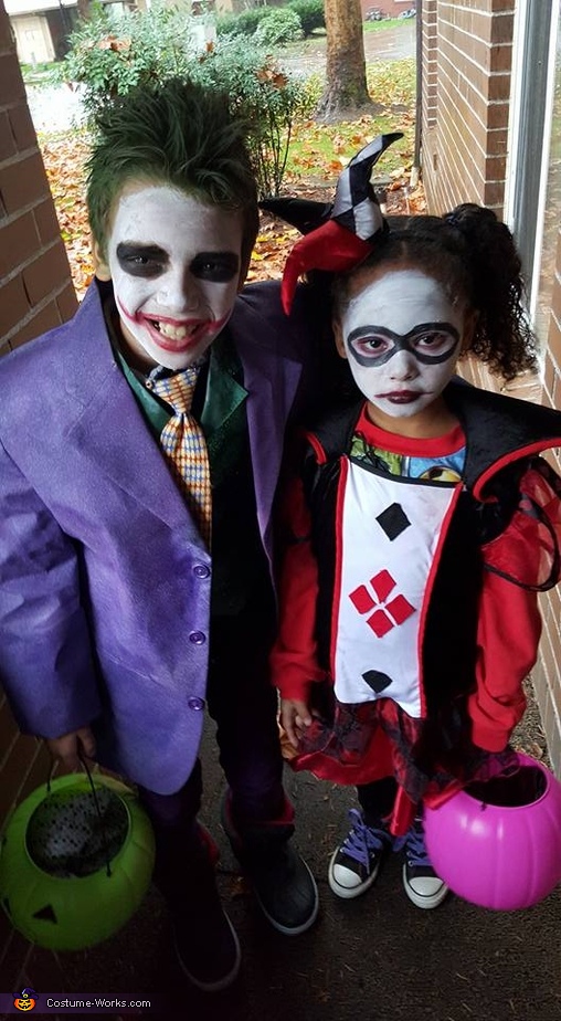 Joker and Harley Quinn Kids Costume