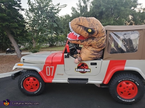 Jurassic Park Jeep and T-Rex Costume