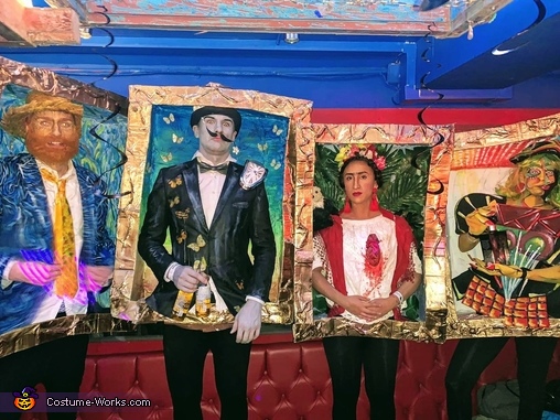 Kahlo Dali Picasso and Van Gogh Paintings Group Costume