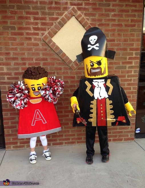 Lego Pirate and Cheerleader Costume