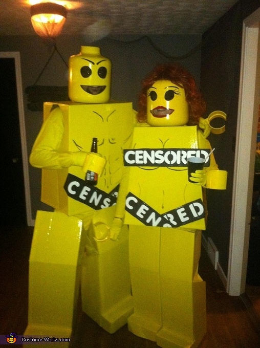Lego Nudists Couple's Costume