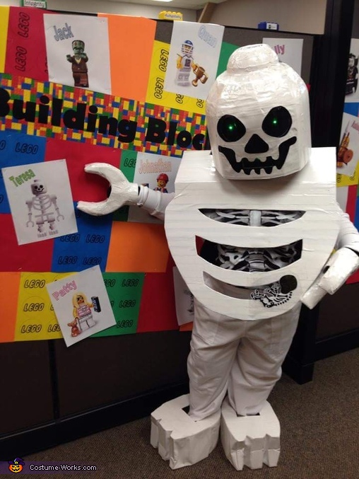 Lego skeleton cheap halloween costume