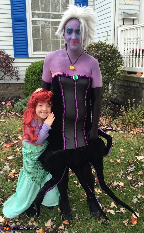 Lil Mermaid and Ursula Costume | Last Minute Costume Ideas