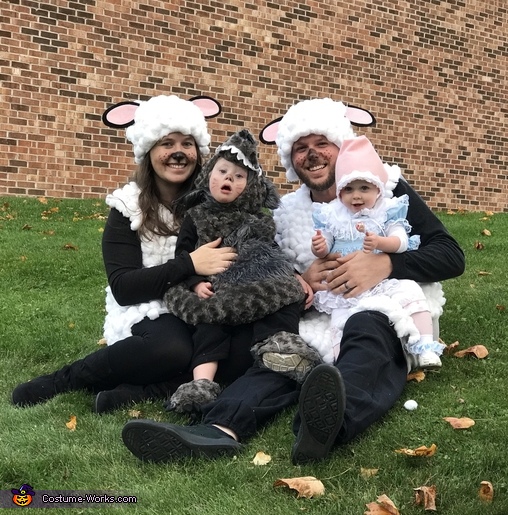 Little Bo Peep, her Sheep, and the Big Bad Wolf Costume