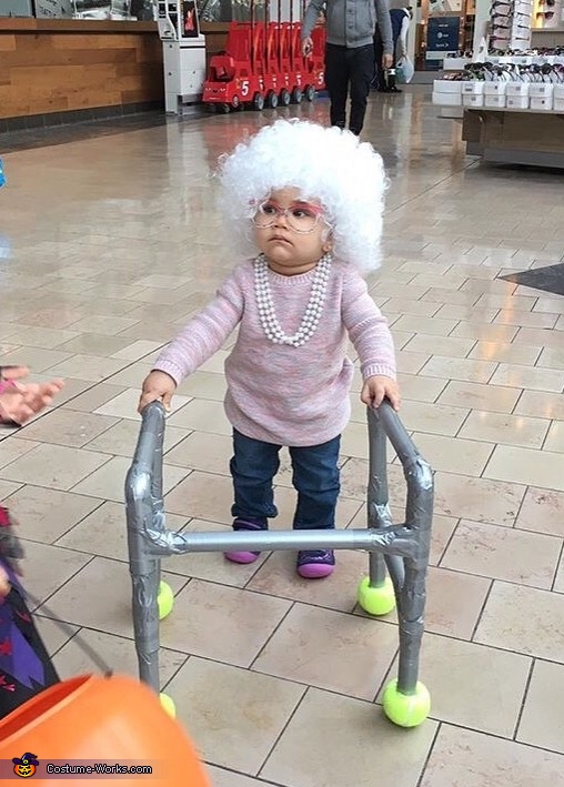 little kid old lady costume