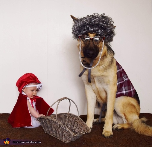 Little Red Riding Hood and The Big Bad Wolf Baby and Dog Costume ...