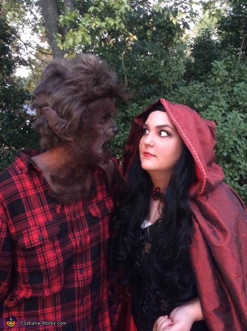 Adult Couple Little Red Riding Hood And The Big Bad Wolf Costume Photo 4 6