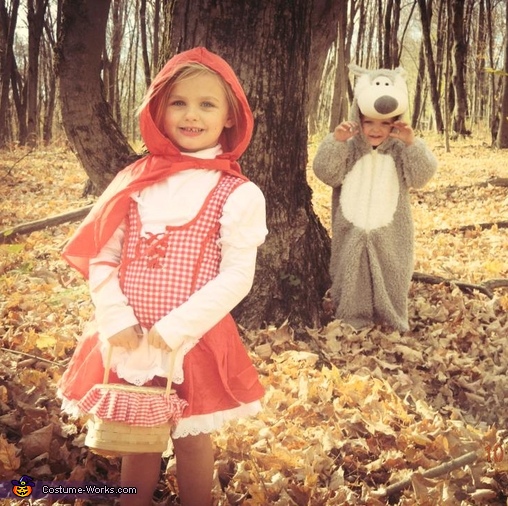 Little Red Riding Hood The Big Bad Wolf Kids Costume No Sew
