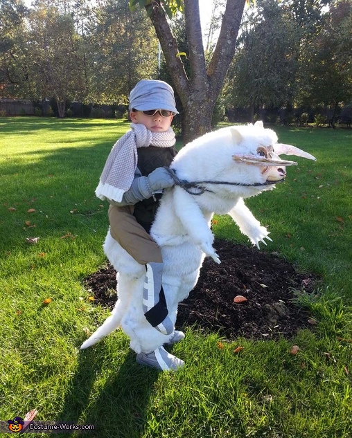 Luke Skywalker riding a Tauntaun Costume