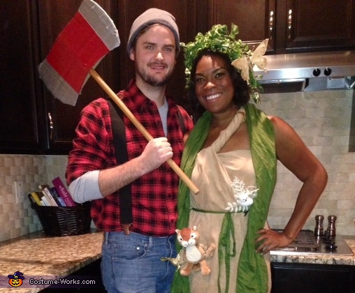 DIY Halloween Couples Costume  Lumberjack & a Tree - Fish & Bull