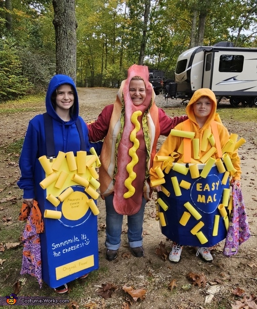 Mac n Cheese with Hot Dog Costume