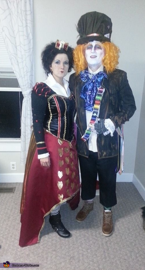 Mad Hatter and Queen of Hearts Couples Costume