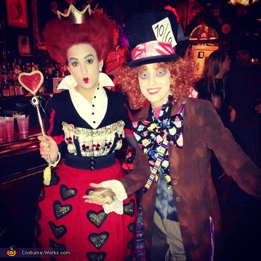 Mad Hatter and the Queen of Hearts Halloween Costumes