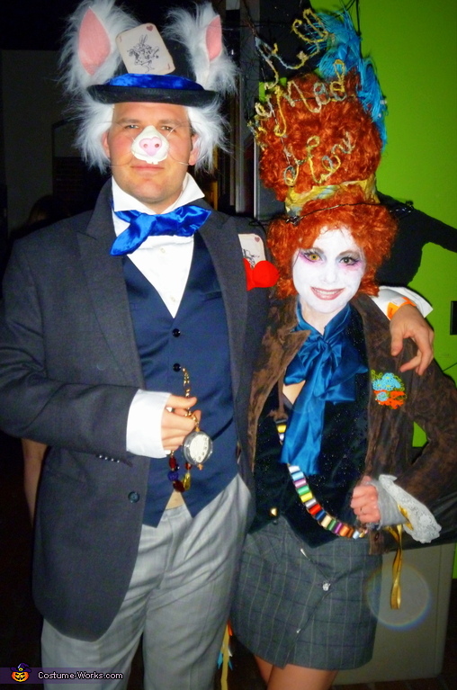 Mad Hatter and White Rabbit Couples Costume