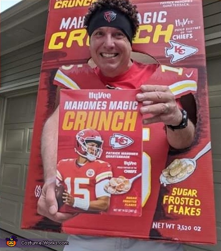 Mahomes Magic Crunch Cereal Costume