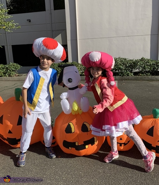 Mario Brothers' Toad & Toadette Costume