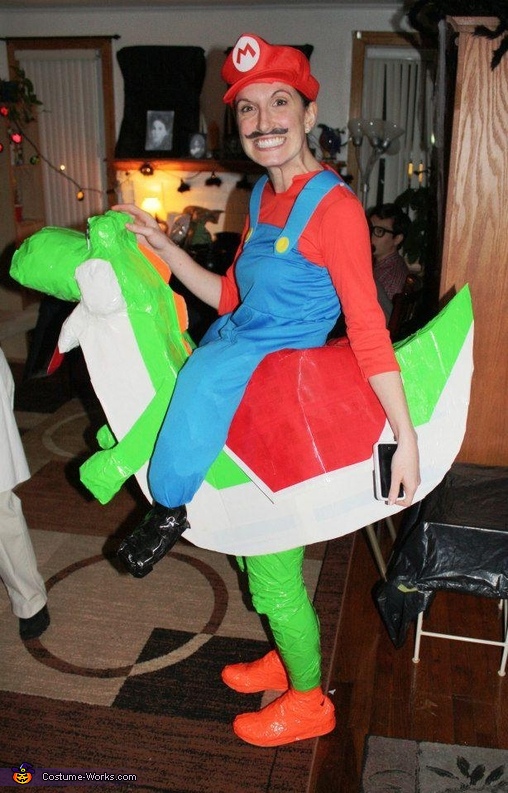 Mario Riding Yoshi Costume