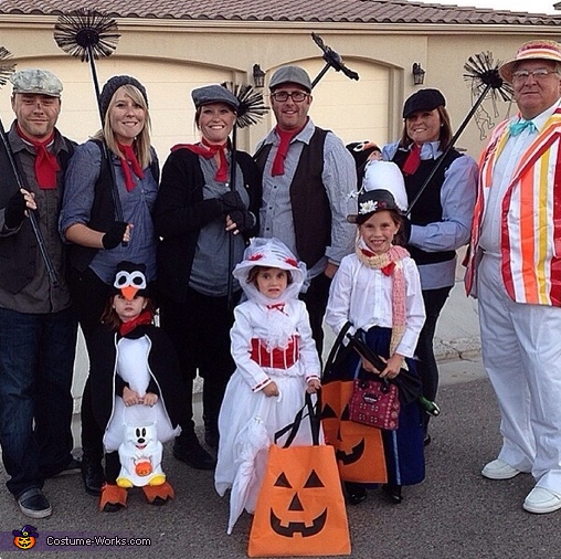 mary poppins halloween costume family