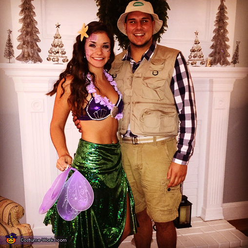 Mermaid and Fisherman Couples Costume