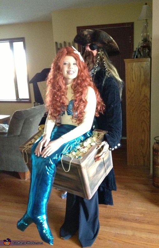 Mermaid in Pirate's Treasure Chest Costume