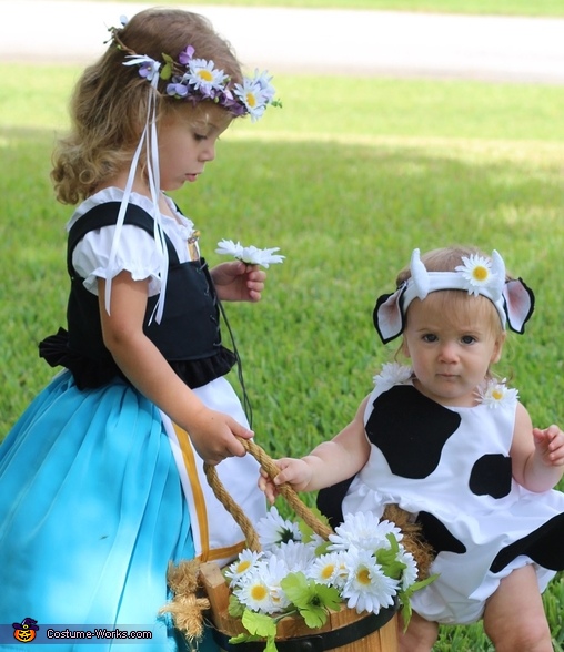 Milk Maid and Daisy Cow Costume