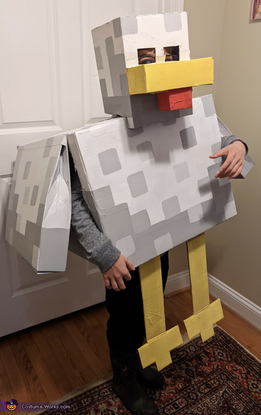 DIY Minecraft Chicken Costume