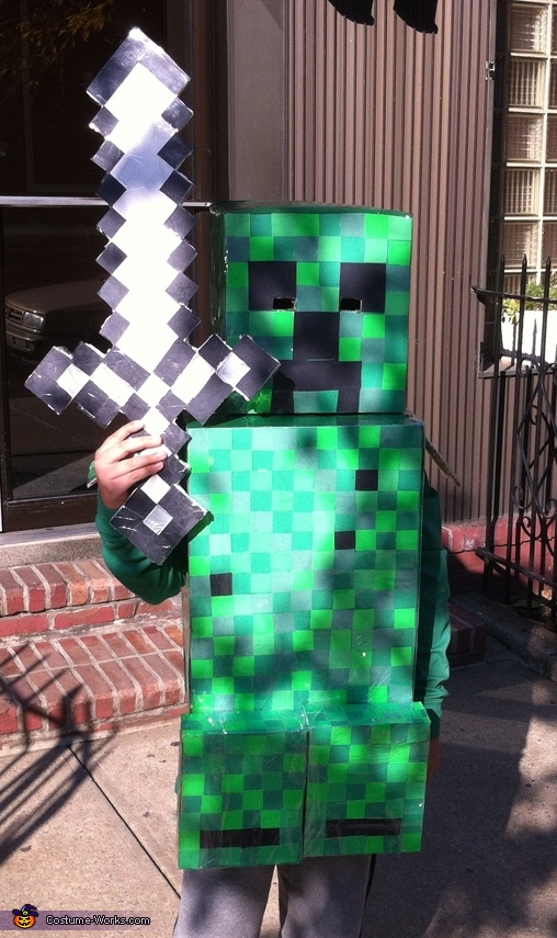 Homemade Minecraft Creeper Costume