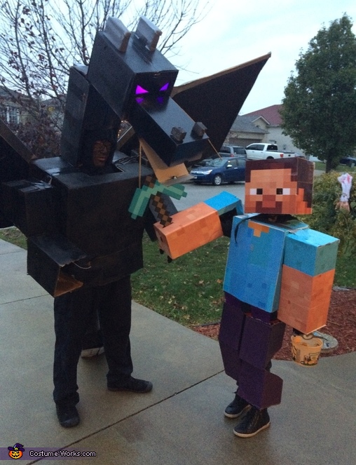 Minecraft Steve and Ender Dragon Costume