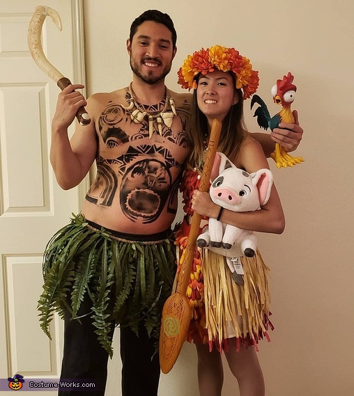 Moana and Maui Costume