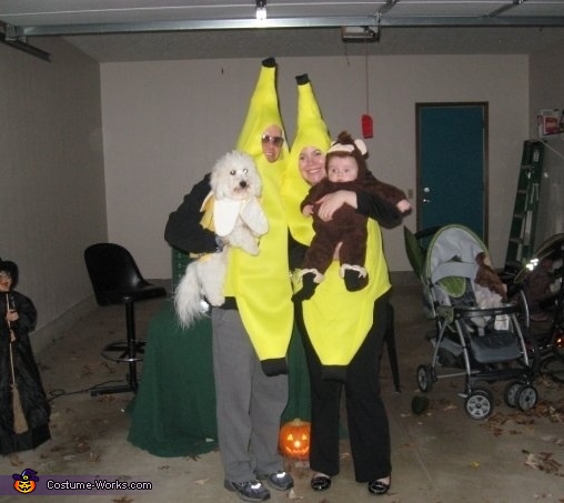 Monkey and a Bunch of Bananas Family Costume