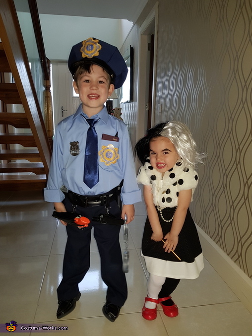 Officer Conor with Cruella Costume