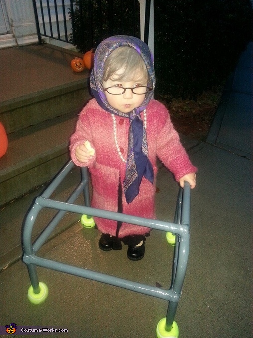 Old Lady Button Baby Costume