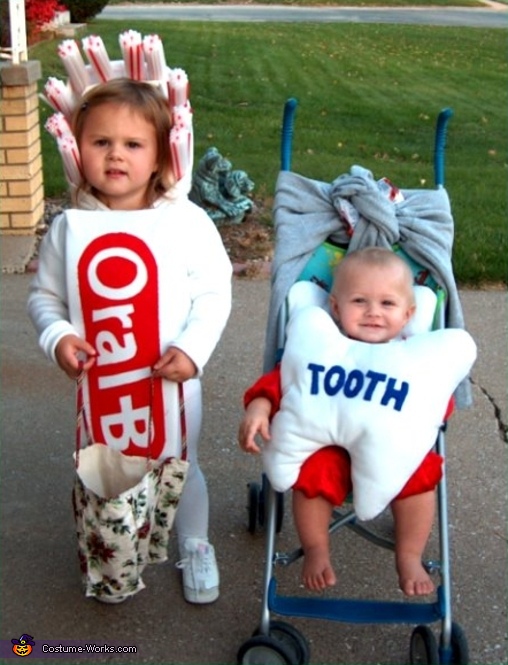 Toothbrush and Baby-Tooth Costume