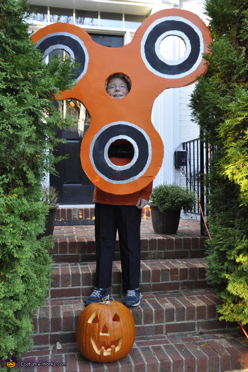 Orange Fidget Spinner Costume