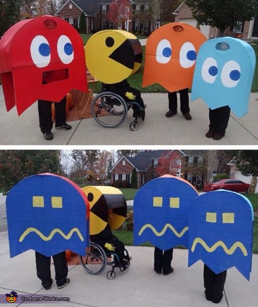 DIY Pac-Man Halloween Costumes - 2paws Designs