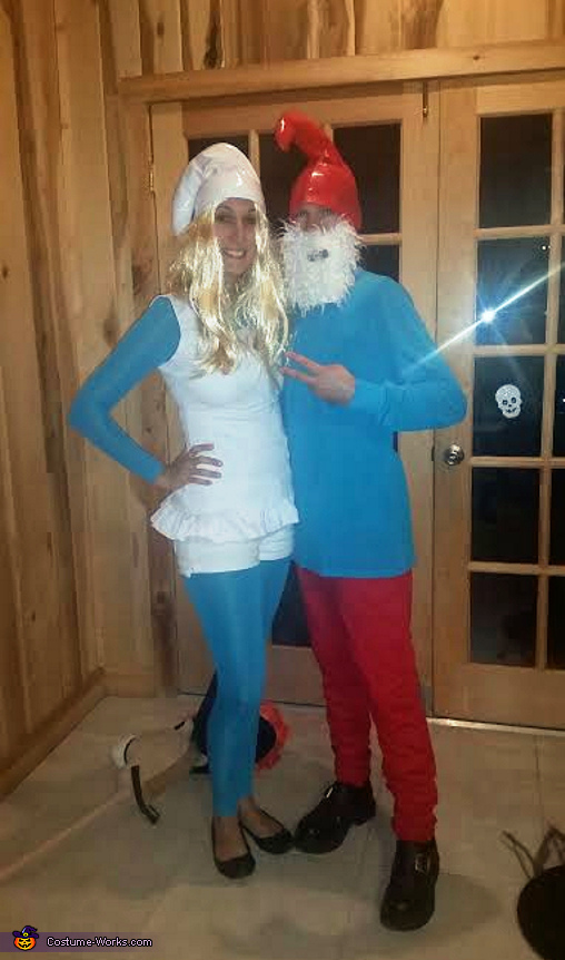 Papa Smurf and Smurfette Couple Costume