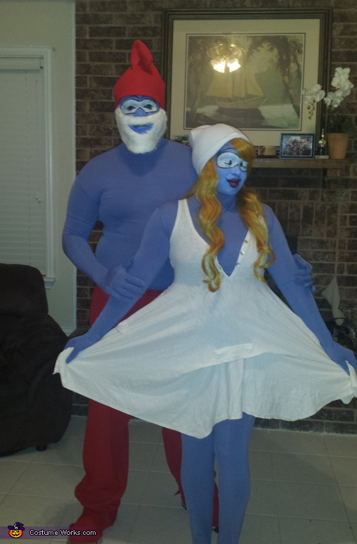 Papa Smurf and Smurfette Couple Costumes