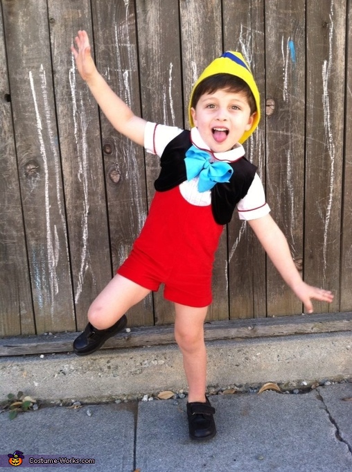 Homemade Boy's Pinocchio Costume