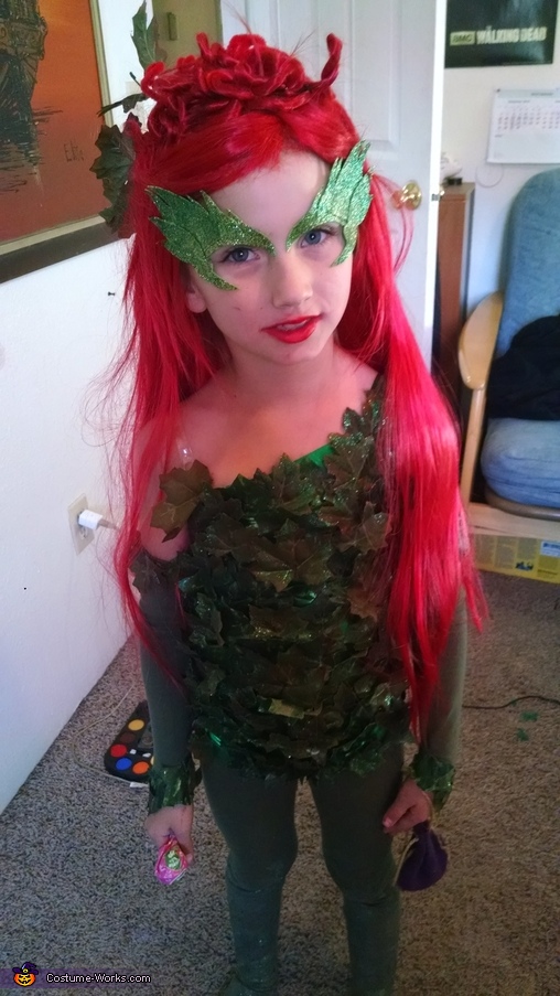 Poison Ivy Girl's Homemade Costume