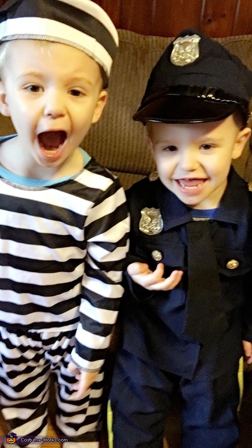 Police Man & Prisoner Twins Costume | Coolest Halloween Costumes