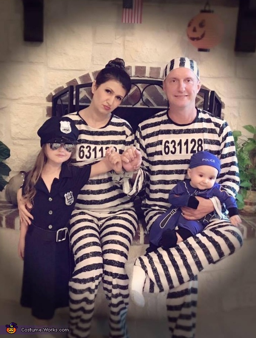 Police Prisoners Family Costume No Sew Diy Costumes
